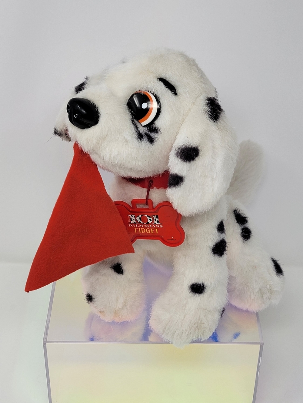 VINTAGE 1996 Disney 101 DALMATIONS "Fidget" Tug of War 9" Plush- Mattel *Works*